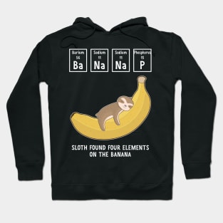 Banana Nap, Cute Baby Sloth Sleeping On The Banana Hoodie